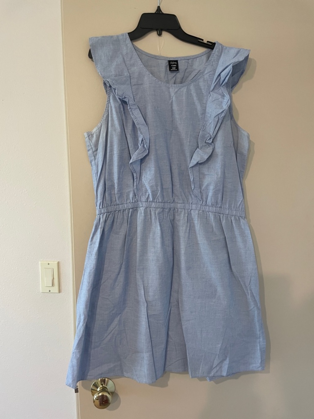 City Streets Light Blue Ruffle Dress